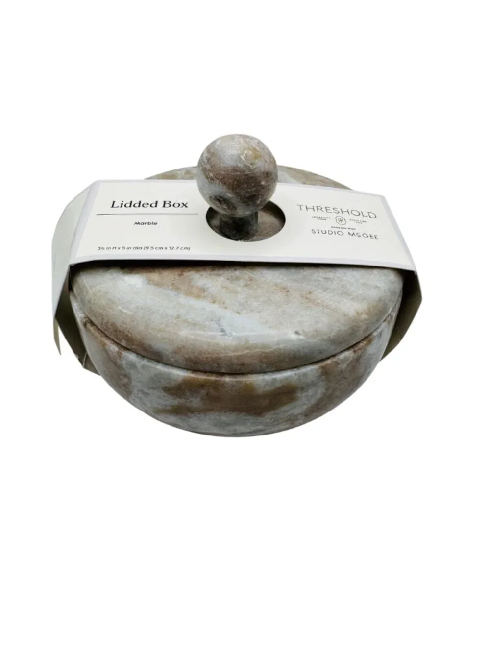 Threshold Studio McGee Marble Lidded Box Home Décor Storage